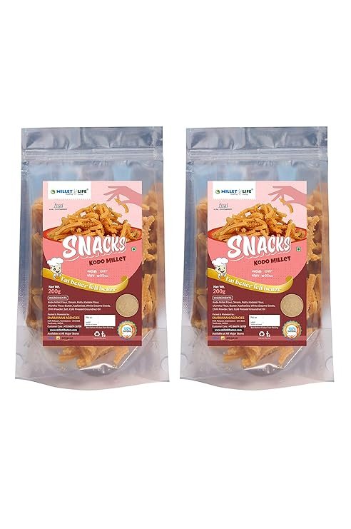 Millet Life Kodo Millet Snacks 400g (2 * 200g) Tasty and Nutritious Chakli/Murukku - Image 2